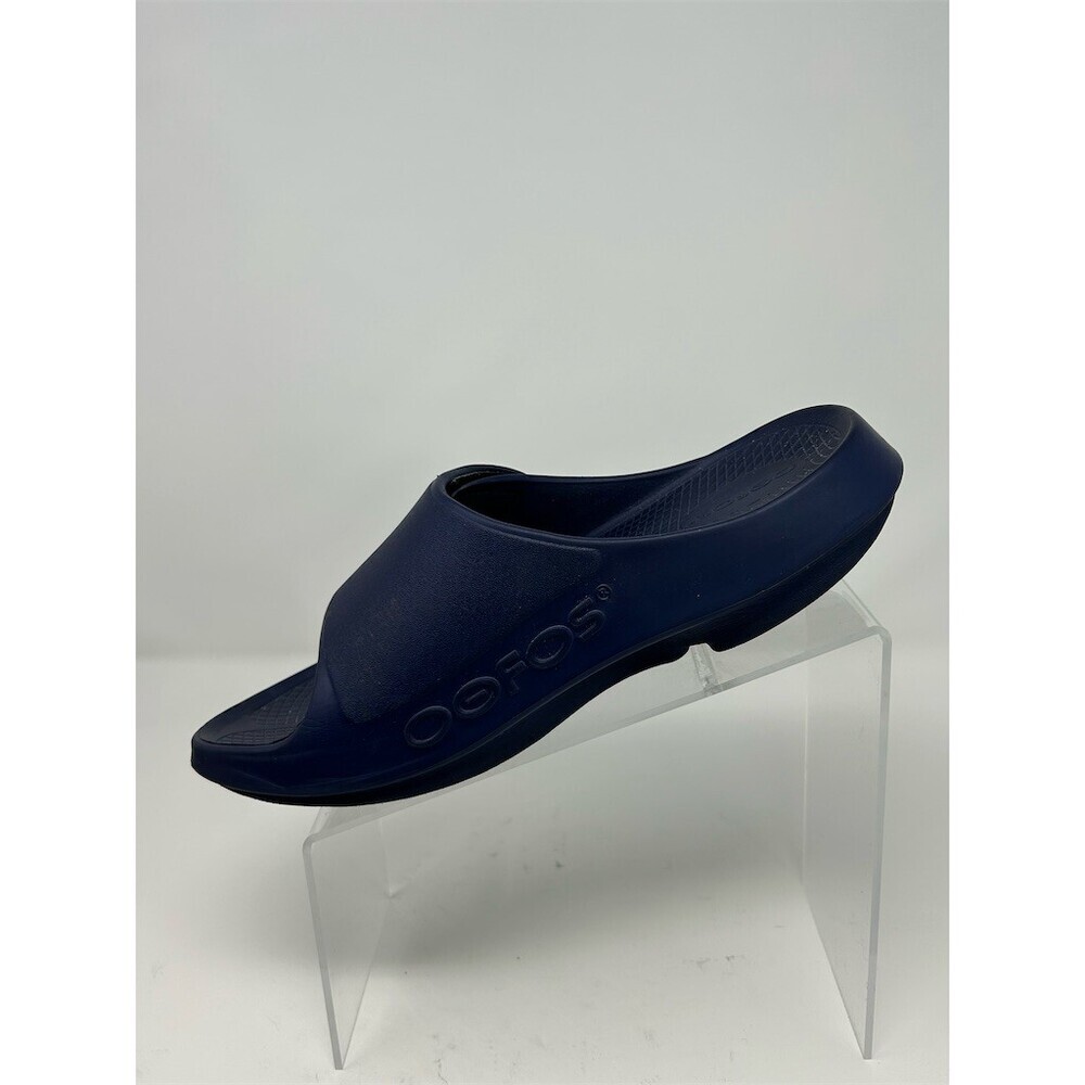 OOFOS OOahh Sport Flex Recovery Slide Sandals Unisex Navy Blue Size 41 - Picture 3 of 12